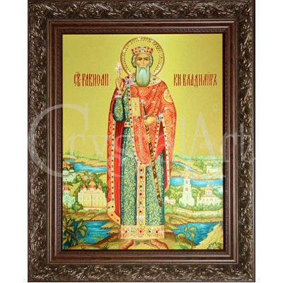 Икона Св. Владимир (стеклопечать)